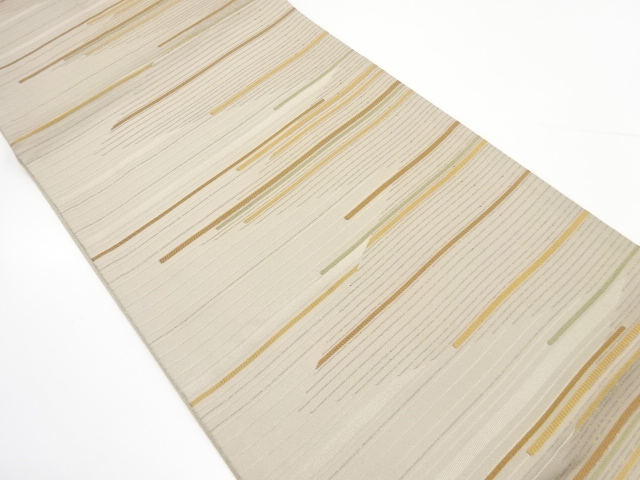 JAPANESE KIMONO / ANTIQUE FUKURO OBI / WOVEN STRIPE